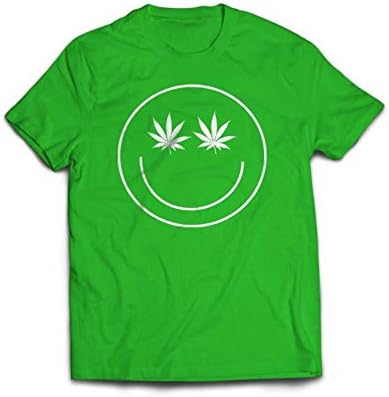 Lopopo Spliff And Smiley Face Funny T Shirts, Green, XXL