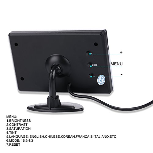 3.5” Inch Portable Color LCD TFT Car Rear View Backup Monitor Screen for Backup Camera, Car Reversing Camera,CCTV Camera And Car DVD player