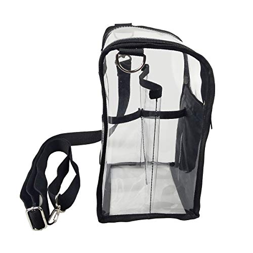 Transparent PVC Makeup Brush Buddy Make Up Brush Holder Clear Makeup Brush Makeup Tool Organizer Bag Makeup Brush Bag with Shoulder Strap - Thumbnail 2
