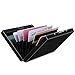 Hawatour 8 Slots RFID Blocking Credit Card Holder Stainless Steel Credit Card Case for Holding Credit Card, ID Card, Business Card (Black)