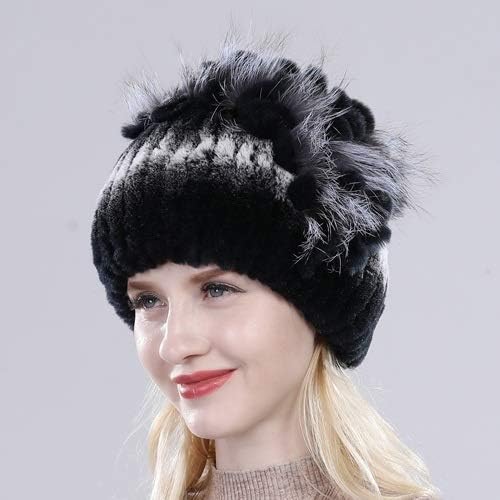 Amazon ニット帽 女性本物正規品レッキス毛皮帽子ロシアの冬ニットレアルレックスラビットファーハット女性レアルラビットフォックスファーskulliesビーニー Tdhhy Color ゴールド ニット 通販