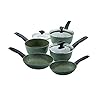Prestige-Eco-Friendly-Cookware-Set-Plant-Based-Non-Stick-Recycled-and-Recyclable-PFOA-Free-Induction-Set-of-5 Prestige Eco Non Stick Pots and Pans Set – 5 Piece Recycled Induction Hob Pan Set with Lids, Soft Grip Stay Cool Handles…