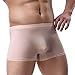 YiZYiF Men's Ice Silk Boxer Shorts Ultra Thin Transparent Bikini Soft Swimming Briefs Nude XX-Large