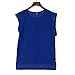 Toraway Blouses, Women Summer Tulip Sleeve Chiffon Blouse Shirt (XX-Large, Blue)