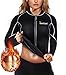 Women Hot Sweat Workout Shirt Neoprene Body Shaper Sauna Jacket Suit Workout Long Training Clothes Fat Burner Top