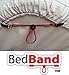 Bed Band- White. Original Bed Sheet Holder Straps (1 Pack) - USA Company- Sheet Grippers Suspenders with Smart Cordlock Button - Adjustable Fitted Sheet Holders with Bedsheet Clips - Corner Fasteners.
