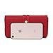 WOZEAH Women's PU Leather RFID Large Capacity Long Wallet Clutch Pures handbags Credit Card Holder Organizer Ladies Purse (red)