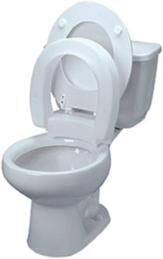 Maddak Inc 72571-1005 Ableware Hinged Elevated Toilet Seat, Elongated: Home Improvement