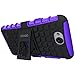 LG X Charge Case, LG Fiesta 2 LTE Phone Case, LG Fiesta LTE Case, LG X Power 2 (2017) Case, OEAGO [Shockproof] [Impact Protection] Tough Rugged Dual Layer Protective Case with Kickstand - Purple