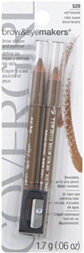 CoverGirl Brow & Eye Makers Brow Shaper & Eyeliner, Soft Blonde 520, .06 oz (Pack of 11)