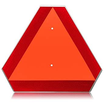 Señal de vehículo de movimiento lento, señal de triángulo de vehículo