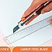 Utility Knife Heavy Duty Box Cutter| Craft 18mm Retractable and Auto Charge - Work Perfect in Everyday Use, TPR Handle, ABS Body and Anti Rust Blade Slot (3 Pack)