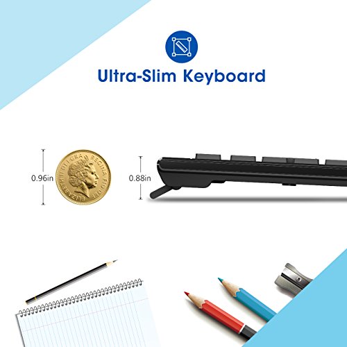 image for TOPELEK Wireless Keyboard and Mouse Combo, Wireless Mouse and Ultra Sl