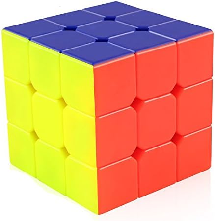 Magic Speed Cube, Reignet Colorful 3x3x3 Popular Stickerless Speed Cube Puzzle, Perfect Gift Puzzle Box for Kids,Teens, and Adults - 56mm