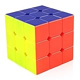 Magic Speed Cube, Reignet Colorful 3x3x3 Popular Stickerless Speed Cube Puzzle, Perfect Gift Puzzle Box for Kids,Teens, and Adults - 56mm