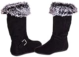 Sara Z Girls Microsuede Boots With Fur Lining (See More Colors & Sizes)