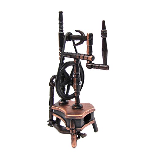 Treasure Gurus 1:12 Scale Miniature Dollhouse Replica Spinning Wheel Die Cast Pencil Sharpener - Thumbnail 5