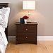 Prepac Sonoma Traditional Nightstand Side Table with 2 Drawers, Functional 2-Drawer Bedside Table 16
