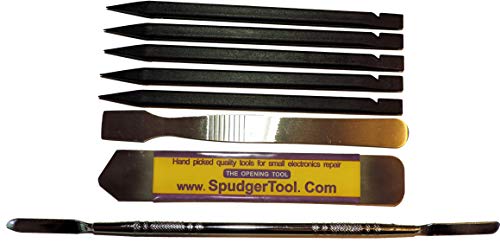 Quantity Lot: Set of 8 Ultra Pry Tools Non-Mar Nylon and Thin Metal Spudger PryBar Open Repair Tools/Probes for iPhone Laptop, LCD, iPad, Electronic Plastic Cases (1)