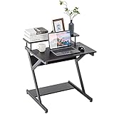 Computer Desk with Shelves, 27" Modern Durable