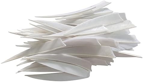 JIEXI HWYP Archery Fletches 4" turkey Feather Fletching Shield Shape Pack of 100