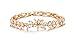 Qinggetme Women Zircon Fine Diamond Plated 18K Gold Wheat Handmade Trinkets Bracelet