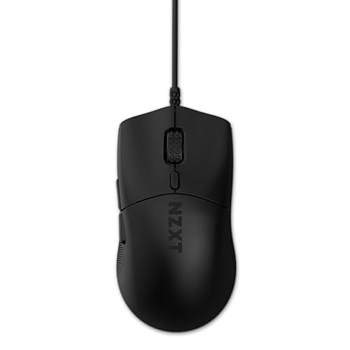 NZXT Lift 2 Symm, Lightweight Symmetrical Wired Gaming Mouse, Lightweight 58 g Design, 8K Polling Rate, Optical Switches, 26K DPI Optical Sensor, 100% PTFE Feet, Black