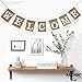 Welcome Banner for Home Decorations – Burlap, No DIY | Welcome Banner for Work, Back to School Decorations, Classroom Decorations | Welcome Banner for Office, Housewarming Welcome Fabric Banner