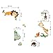 Botrong Jungle Animal Cartoon Cute Monkeys Big Trees Removable Wall Stickers Home Decor Decals For Children's Room Nursery