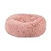 XIAJIE Pet Bed, Fluffy Luxe Soft Plush Round Cat and Dog Bed, Donut Cat and Dog Cushion Bed, Self-Warming and Improved Sleep, Orthopedic Relief Shag Faux Fur Bed Cushion (60, Leather Pink)thumb 1