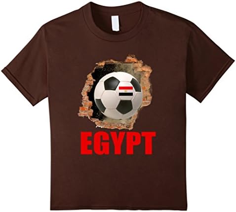 Kids Storecastle: Egyptian Soccer Jersey Egypt Flag T-Shirt 12 Brown