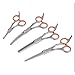 AEXYA Premium Dog Grooming Scissors Kit - Pet Groom Hair Tool Set Stainless Steel - Straight, Thinning and Curved Sharp Shears for Small or Large Dogs, Cats or Other Pets (4 scissors kit, Black)