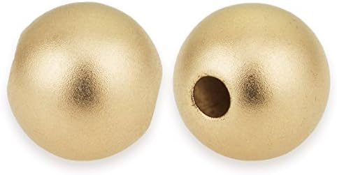 10 Pieces 14K Gold Filled Round Sandblast Spacer Findings 7 mm