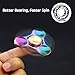 InTree Fidget Spinner Rainbow, Super Fast 6 - 8 Minutes Spin, Metal Tri-Spinner EDC Hand Finger Spinner with Case