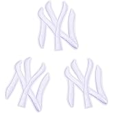 Iron On New York NY Letter Patch, White 2.75&rdquo;x2&rdquo;, 3-Pack for Jackets &amp; Bags | Embroidered NY appliques for jackets, backpacks and shirts; 3 matching patches for coordinated DIY projects