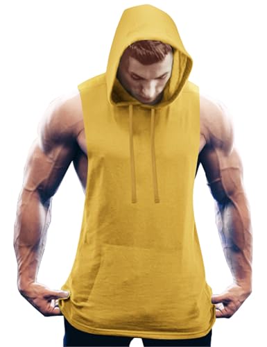 Men's Running Tank Top Yellow XL
