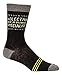 Blue Q Men's Funny Novelty Crazy Crew Socks with Sayings (fit shoe size 7-12)