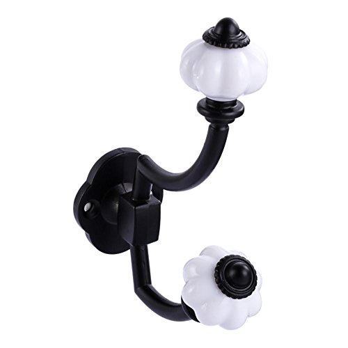 Robe Hooks - Design Coat, Hat, Utility and Towel Hook for Bathroom &amp; Kitchen - Zinc Alloy Wall Hanger Holder