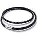 4mm KONOV Jewelry Genuine Leather Cord Mens Necklace Chain, Black, 4mm