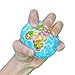 Squeezable Stress Ball 12 Pack - Tension Relief Activity Balls Set of 12 - Pressure Relieving Health Balls - Therapeutic Relaxing Squeeze Ball Pack of 12 Globe Pattern Balls