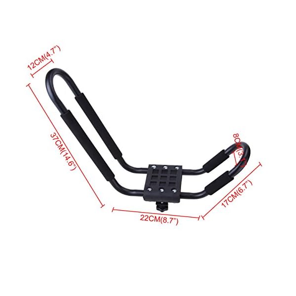 UNIVERSAL-J-Bar-Rack-HD-Kayak-Carrier-Canoe-Boat-Surf-Ski-Roof-Top-Mounted-on-Car-SUV-Crossbar