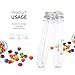 Science Party Test Tubes, HNYYZL 30 Pack Science Party Test Tubes 40 ml 25x140mm,Clear Plastic Test Tubes Gumball Candy Tubes, Bath Salt Vials Christmas Birthday Gifts