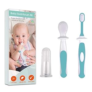 Cherish Baby Care Baby Toothbrush Set (3-24 Months) – BPA-Free Baby Finger Toothbrush, Training Toothbrush & Toddler…