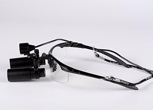 Songzi Optics 5X 6X Optional Binocular Medical Surgical Dental Loupes with Led Headlight for Dentistry Surgery Others (Working Distance: R(420mm), Magnification:6X)