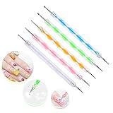 5 pc 2 Way Dotting Pen Tool Nail Art Tip Dot Paint Manicure kit