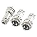 uxcell a12110600ux0643 3 Pcs Waterproof Aviation Circular Male Connector 16mm 4 Pin 4P