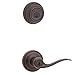 Kwikset 991 Tustin Entry Lever and Single Cylinder Deadbolt Combo Pack featuring SmartKey in Venetian Bronze primary