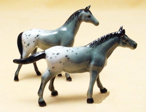 Ceramic Decor Grey Horse FIGURINE Animals