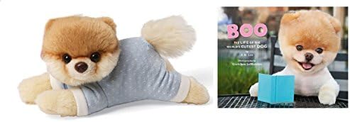 Boo: The Life of the World's Cutest Dog Hardcover Book with Boo Plush Stuffed Toy (Blue)