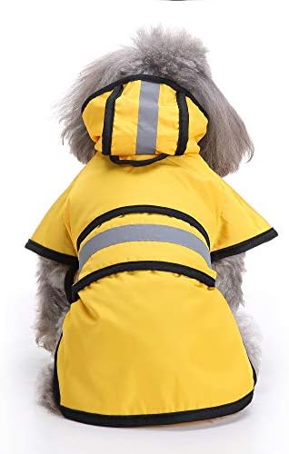 S Lifeeling 犬レインコート ポンチョ 犬用品 お出かけ お散歩 可愛い おしゃれ 反射テープ 帽子付き 雨合羽 ドッグウェア 防水 雨具 小型犬 中型犬 大型犬 雨天対策 多色